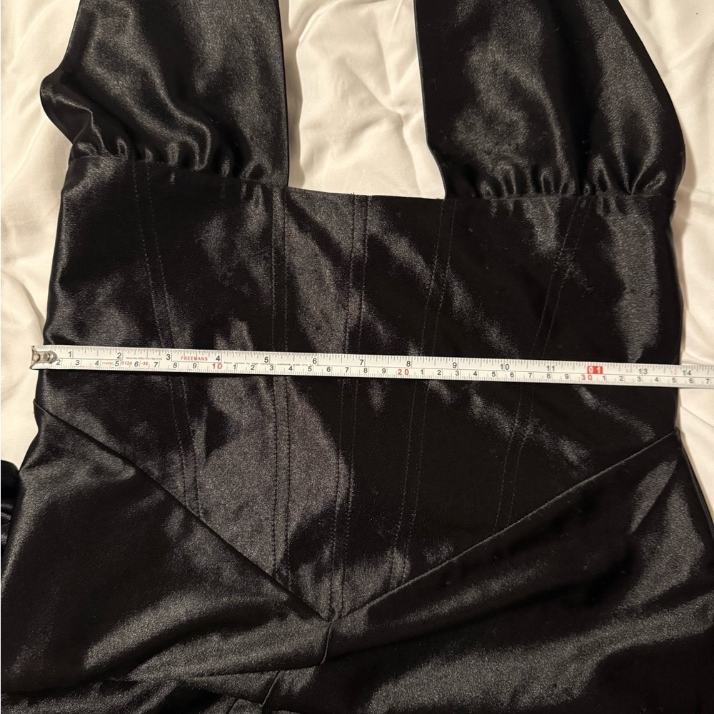 Retrofete Charity Black Gown Maxi Dress Halter Neck Party Formal Gala Prom Small - Picture 13 of 15